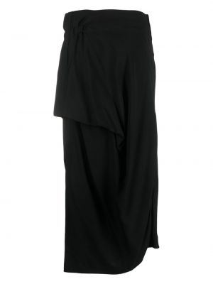 Drapované midi sukně Issey Miyake černé