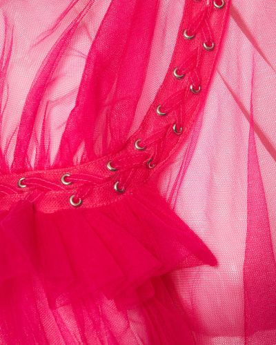 Tylová nylónová košeľa s volánmi Noir Kei Ninomiya ružová