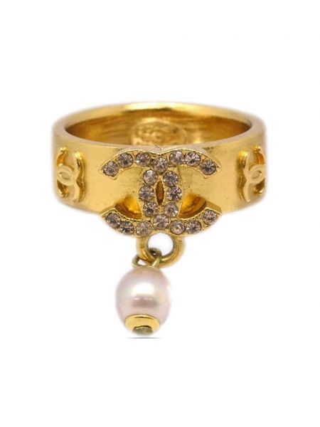 Zlatni prsten Chanel Pre-owned zlatna