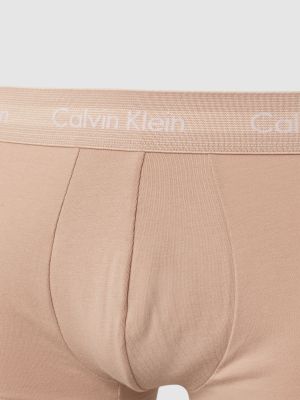 Bokserki z niską talią slim fit Calvin Klein Underwear beżowe