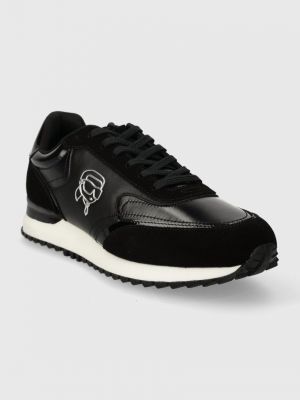 Sneakersy skórzane Karl Lagerfeld czarne