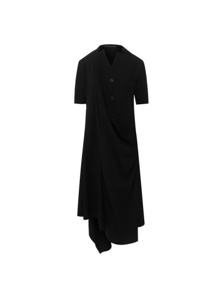 Шерстяное платье Yohji Yamamoto, черное