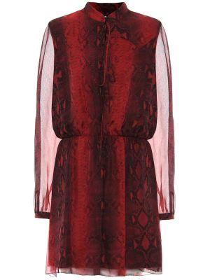 Mini vestido de seda con estampado Amiri rojo