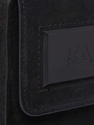 Kožna torbica od brušene kože Karl Lagerfeld