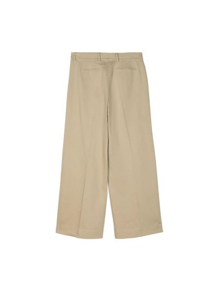 Pantalones anchos de algodón Officine Generale beige