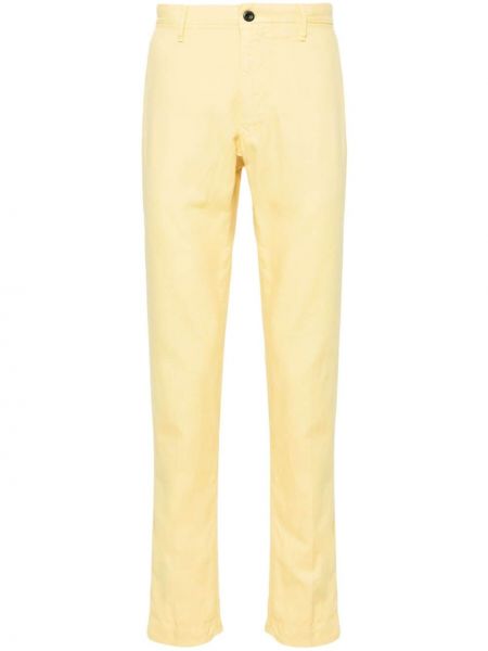 Bavlnené nohavice Incotex žltá