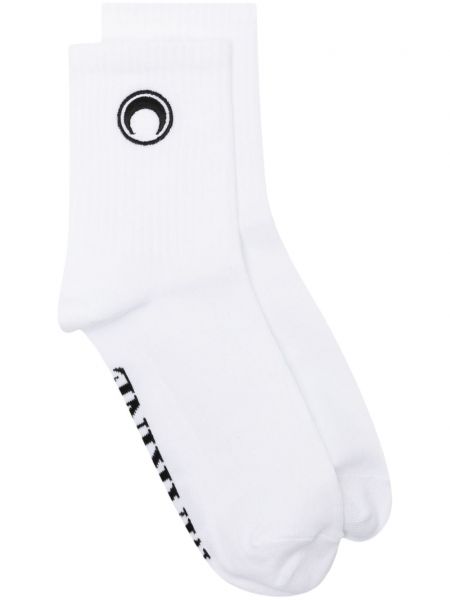 Bavlněné ponožky Marine Serre bílé