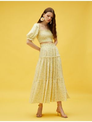 Maksi suknja s cvjetnim printom Koton