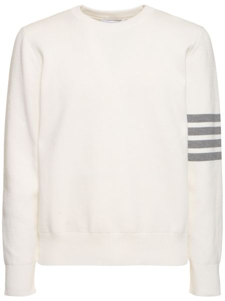 Pamučni džemper Thom Browne bijela