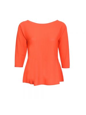 Dzianinowy sweter Liviana Conti pomarańczowy