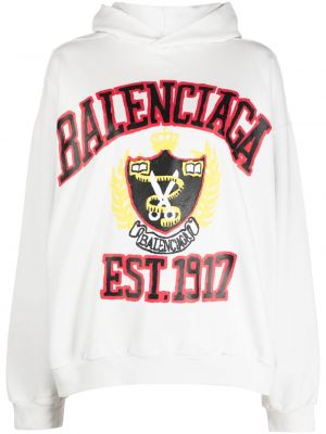 Oversize hoodie mit print Balenciaga weiß