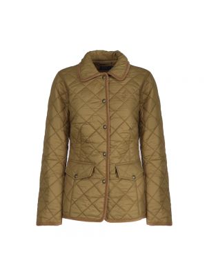 Brązowa pikowana kurtka puchowa Polo Ralph Lauren