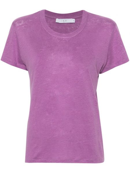 Lněné tričko Iro fialové