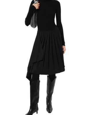 Плиссированная юбка N21 черная