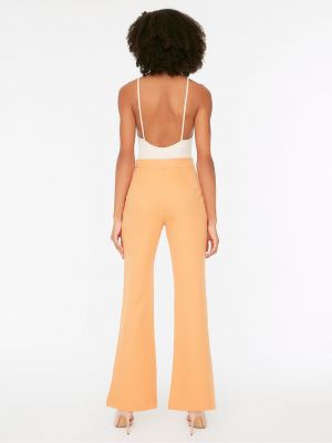 Kalhoty Trendyol oranžové