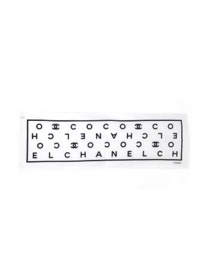 Echarpe à imprimé Chanel Pre-owned blanc