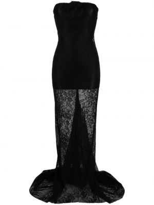 Φλοράλ κοκτέιλ φόρεμα με δαντέλα Giuseppe Di Morabito μαύρο