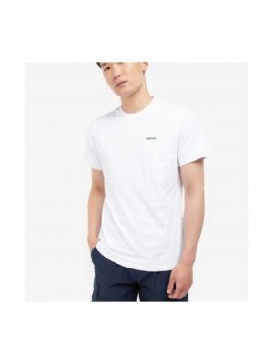 Camisa de algodón Barbour blanco