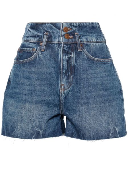 Højtaljet denimshorts Armani Exchange blå