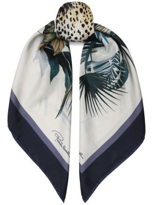 Шелковый платок Roberto Cavalli синий
