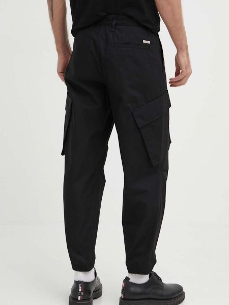 Pantaloni din bumbac Armani Exchange negru