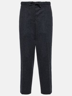 Pantaloni dritti di lana Jil Sander grigio