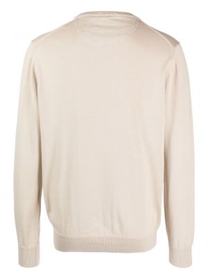 Haftowany sweter bawełniany Timberland biały