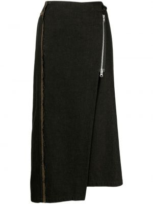 Asymetrické bavlněné sukně Y's černé