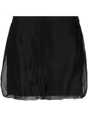 Svilena satenska mini suknja Blanca Vita crna