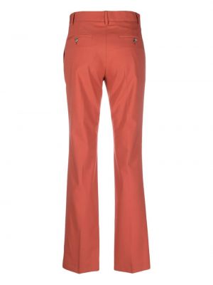 Spodnie slim fit plisowane Paul Smith pomarańczowe