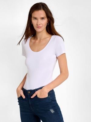 T-shirt basic bawełniane Orsay - biały