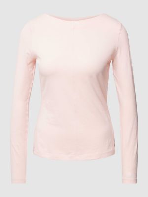 Bluzka w jednolitym kolorze z długim rękawem Esprit różowa