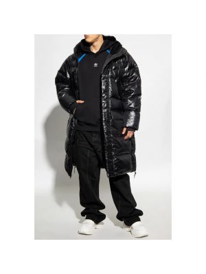 Abrigo con plumas con capucha Adidas Originals negro
