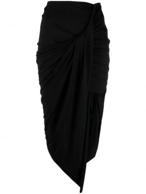 Jupe asymétrique drapé Mugler noir