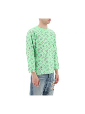 Camiseta de manga larga con estampado Erl verde