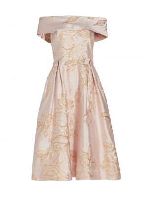 Коктейльное платье в цветочек с принтом Teri Jon By Rickie Freeman золотое
