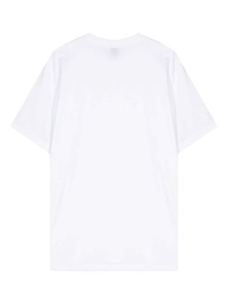 Bavlněné tričko s potiskem se zebřím vzorem Ps Paul Smith bílé