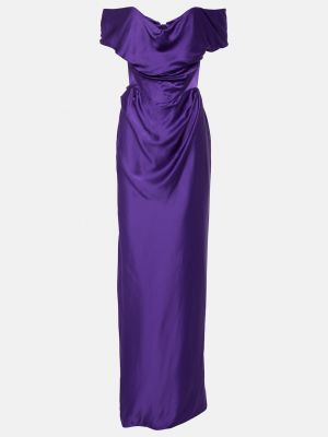Атласное платье Vivienne Westwood фиолетовое