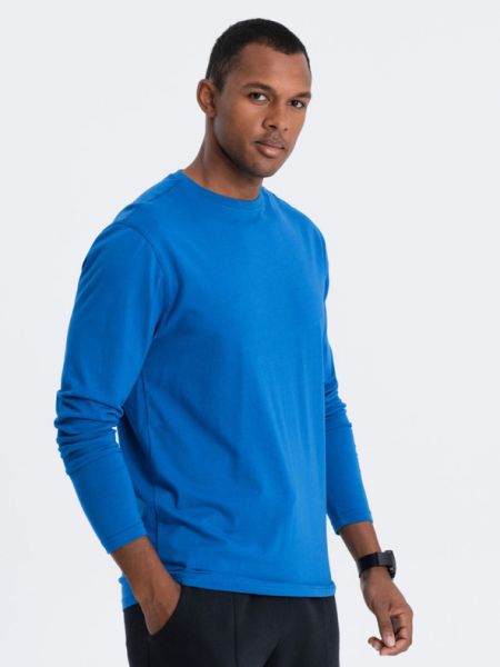 Hosszú ujjú póló Ombre Clothing kék