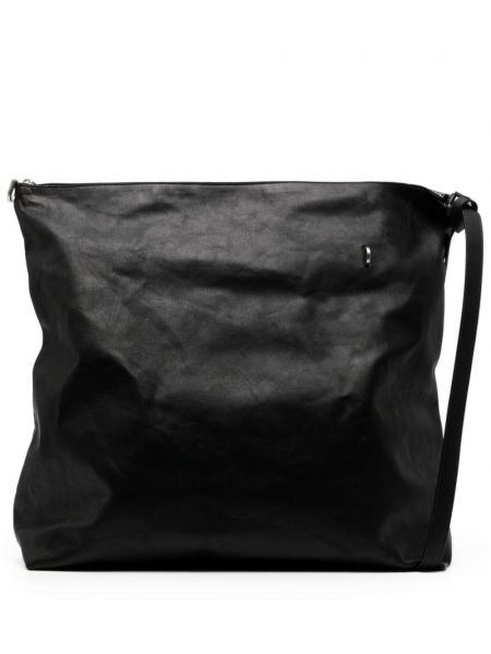 Δερμάτινη τσάντα ώμου Rick Owens μαύρο