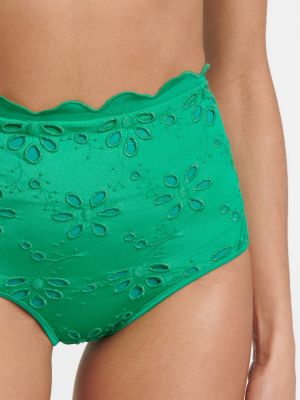 Bikini cu talie înaltă cu model floral Giambattista Valli verde