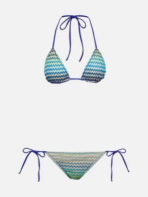 Bikini z niską talią Missoni Mare niebieski