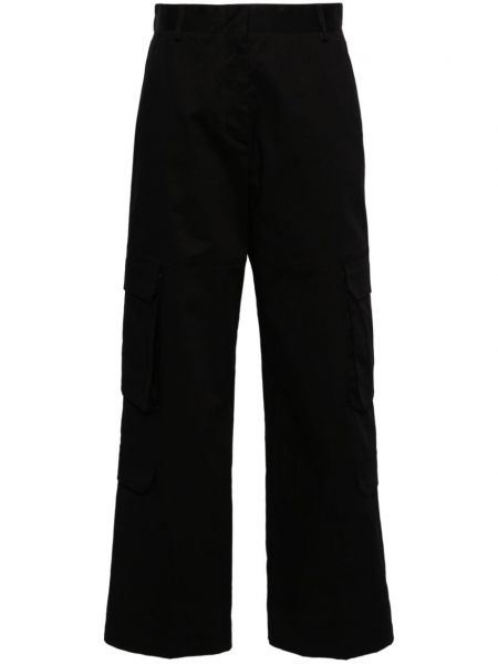 Spodnie cargo bawełniane Manuel Ritz czarne