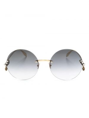 Krištáľové slnečné okuliare Alexander Mcqueen Eyewear zlatá