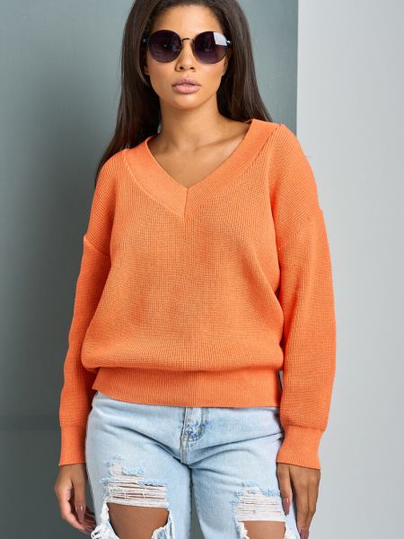 Длинный свитер Fly оранжевый
