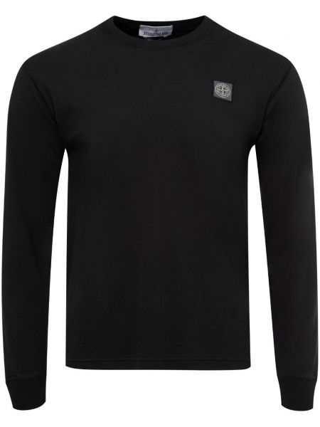 Langærmet t-shirt Stone Island sort