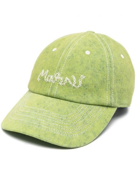 Mütze mit stickerei Marni grün