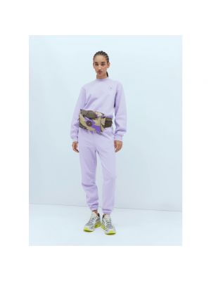 Pantalones de chándal de algodón Adidas By Stella Mccartney violeta