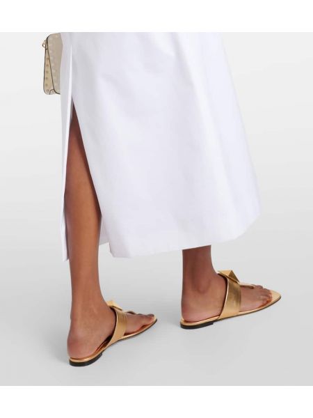 Falda larga de algodón Valentino blanco