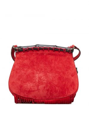 Bambusová taška přes rameno s třásněmi Gucci Pre-owned